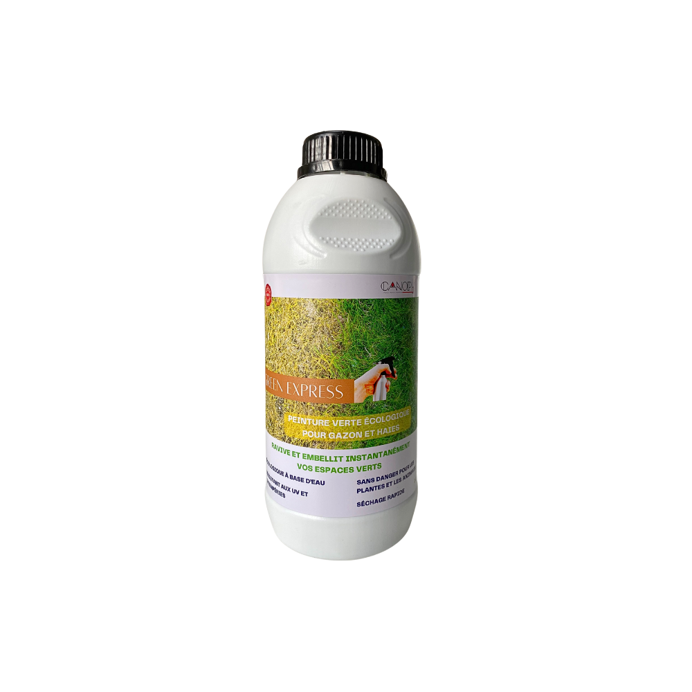 Peinture verte non toxique pour gazon et haies – Green Express Canopy 1L
