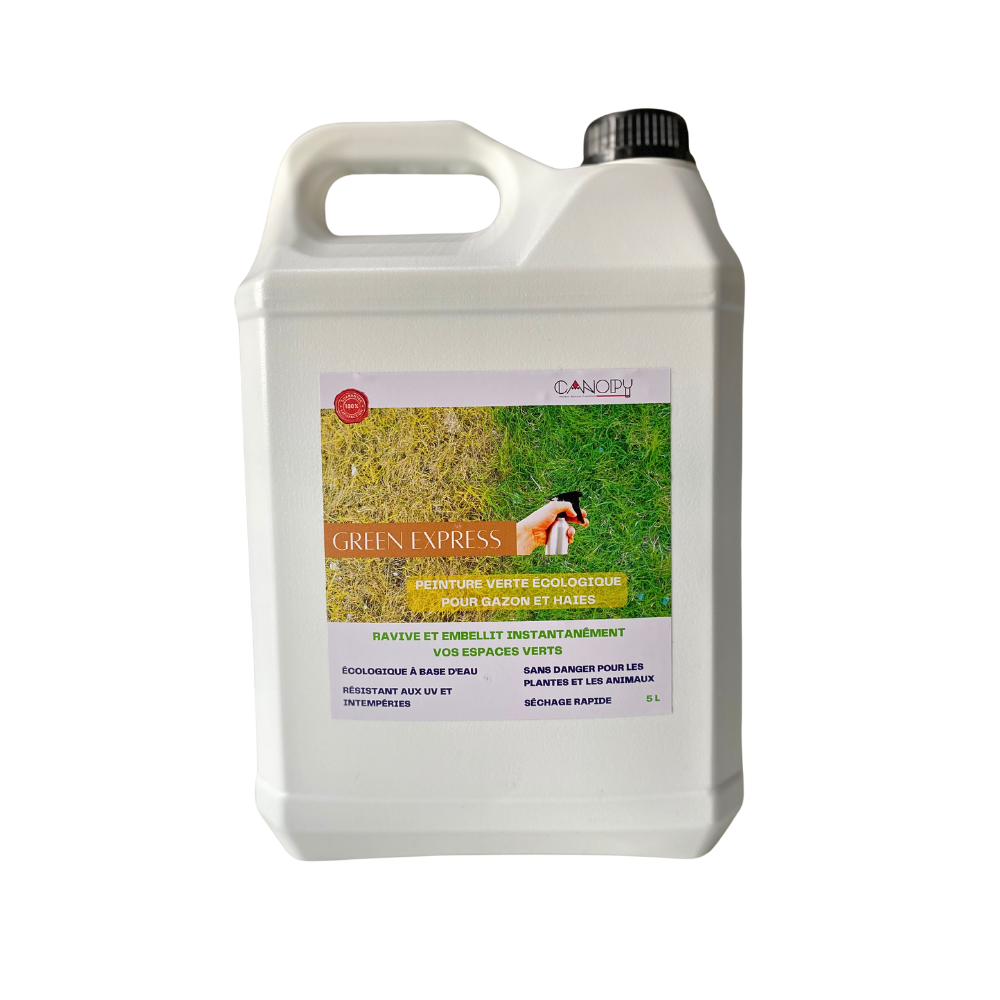 Peinture verte non toxique pour gazon et haies – Green Express Canopy 5L