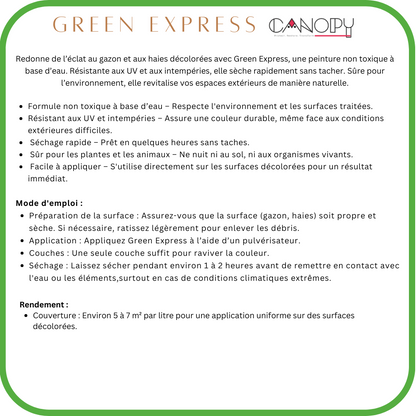 GREEN EXPRESS – Peinture verte non toxique pour gazon et haies