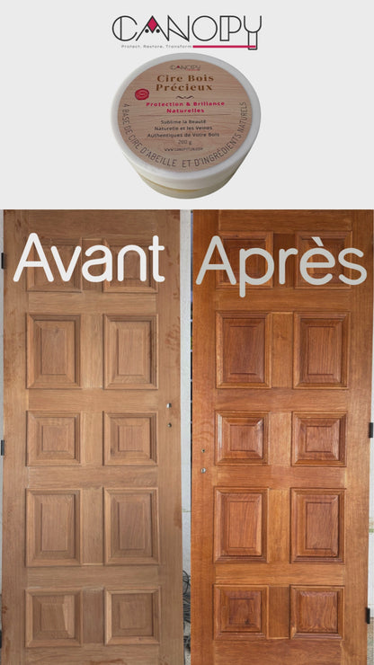 application cire bois