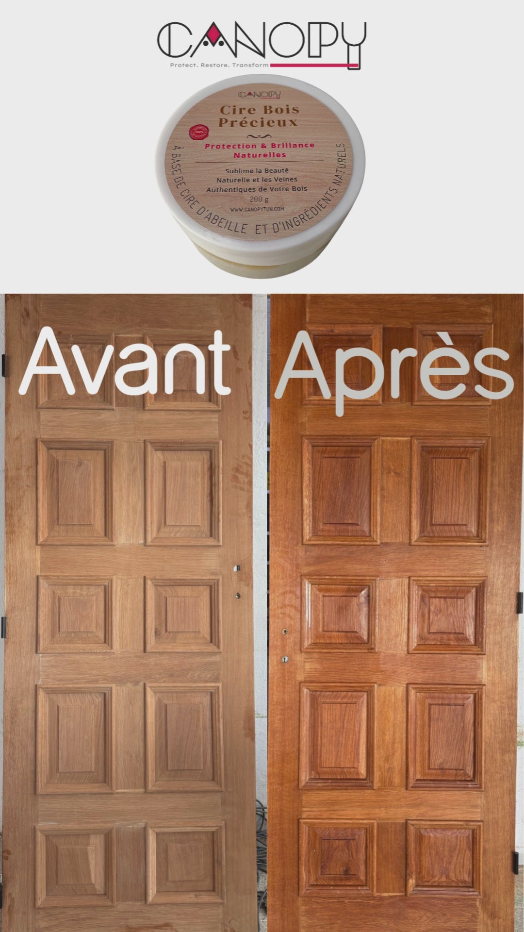 application cire bois